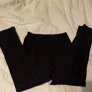 lululemon black cropped leggings